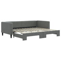 vidaXL Divano Letto con Letto Estraibile Grigio Scuro 90x200cm Tessuto