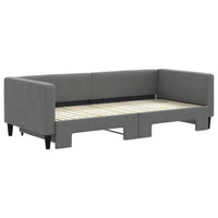 vidaXL Divano Letto con Letto Estraibile Grigio Scuro 90x200cm Tessuto