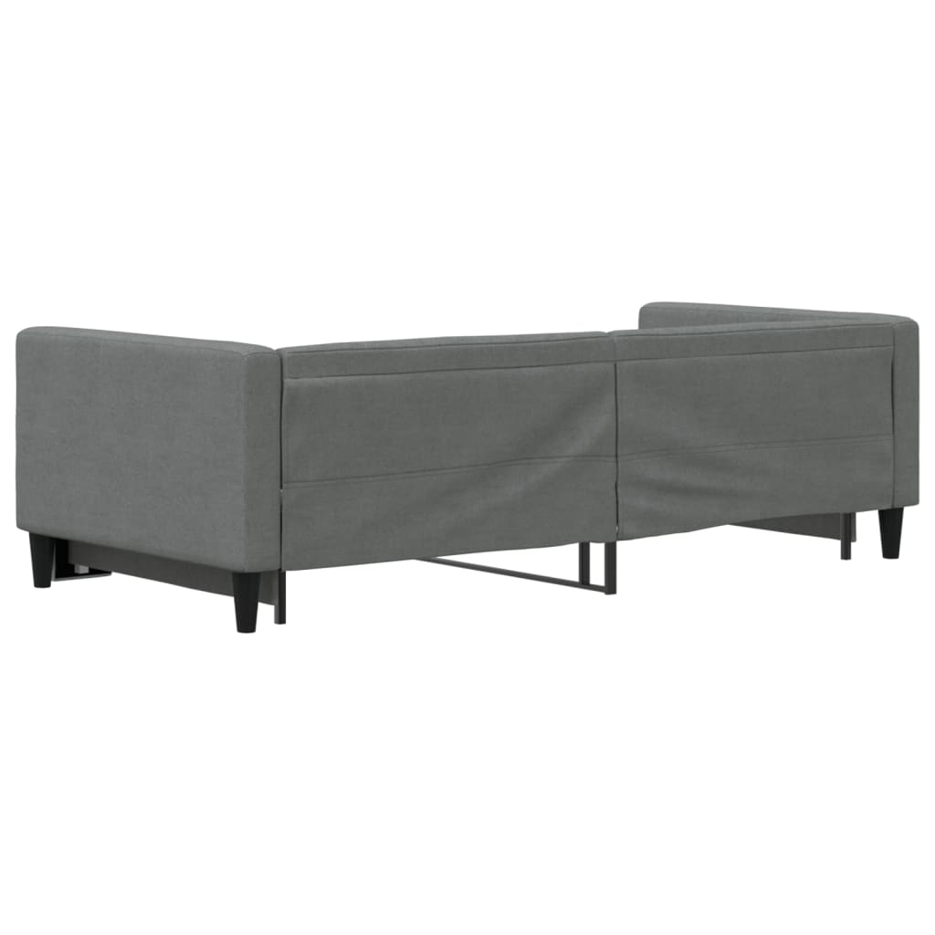 vidaXL Divano Letto con Letto Estraibile Grigio Scuro 90x200cm Tessuto