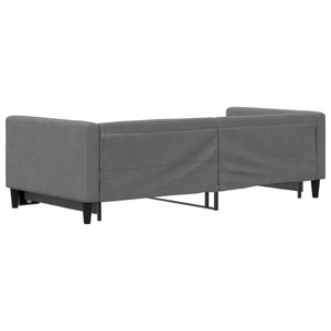 Divano Letto con Letto Estraibile Grigio Scuro 90x200cm Tessuto 3196579