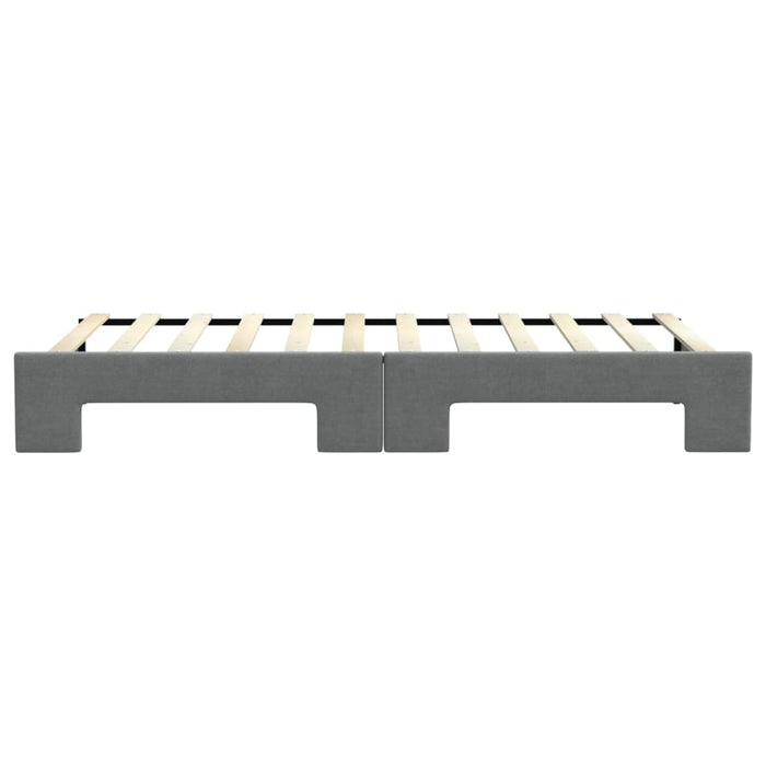 Divano Letto con Letto Estraibile Grigio Scuro 90x200cm Tessuto 3196579