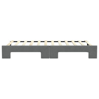 vidaXL Divano Letto con Letto Estraibile Grigio Scuro 90x200cm Tessuto