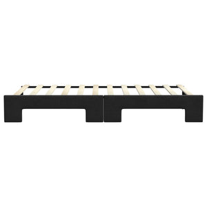 Divano Letto con Letto Estraibile Nero 90x200 cm in Tessuto