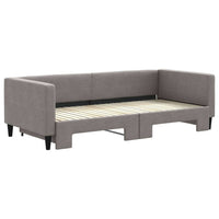 Divano Letto con Letto Estraibile Tortora 90x200 cm in Tessuto