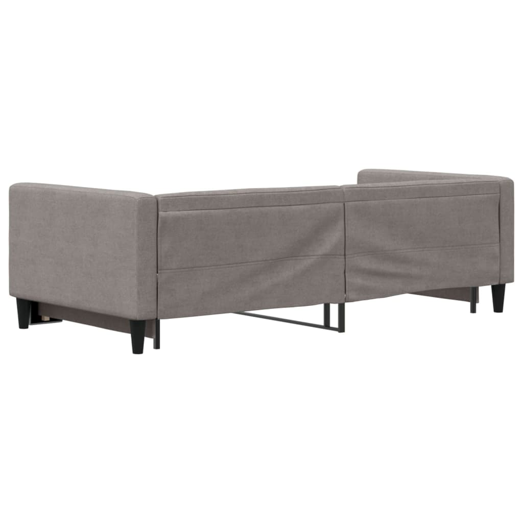 Divano Letto con Letto Estraibile Tortora 90x200 cm in Tessuto