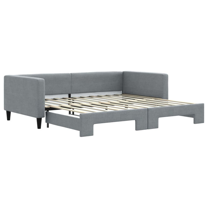Divano Letto con Letto Estraibile-Sofa Letto-Daybed Grigio Chiaro 100x200 Tessuto 928409