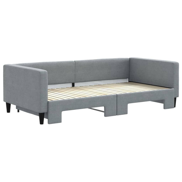 Divano Letto con Letto Estraibile-Sofa Letto-Daybed Grigio Chiaro 100x200 Tessuto 928409