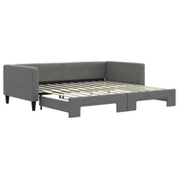 Divano Letto con Letto Estraibile Grigio Scuro 100x200 Tessuto 3196584