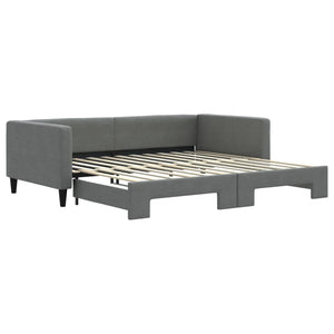 Divano Letto con Letto Estraibile-Sofa Letto-Daybed Grigio Scuro 100x200 Tessuto 476271