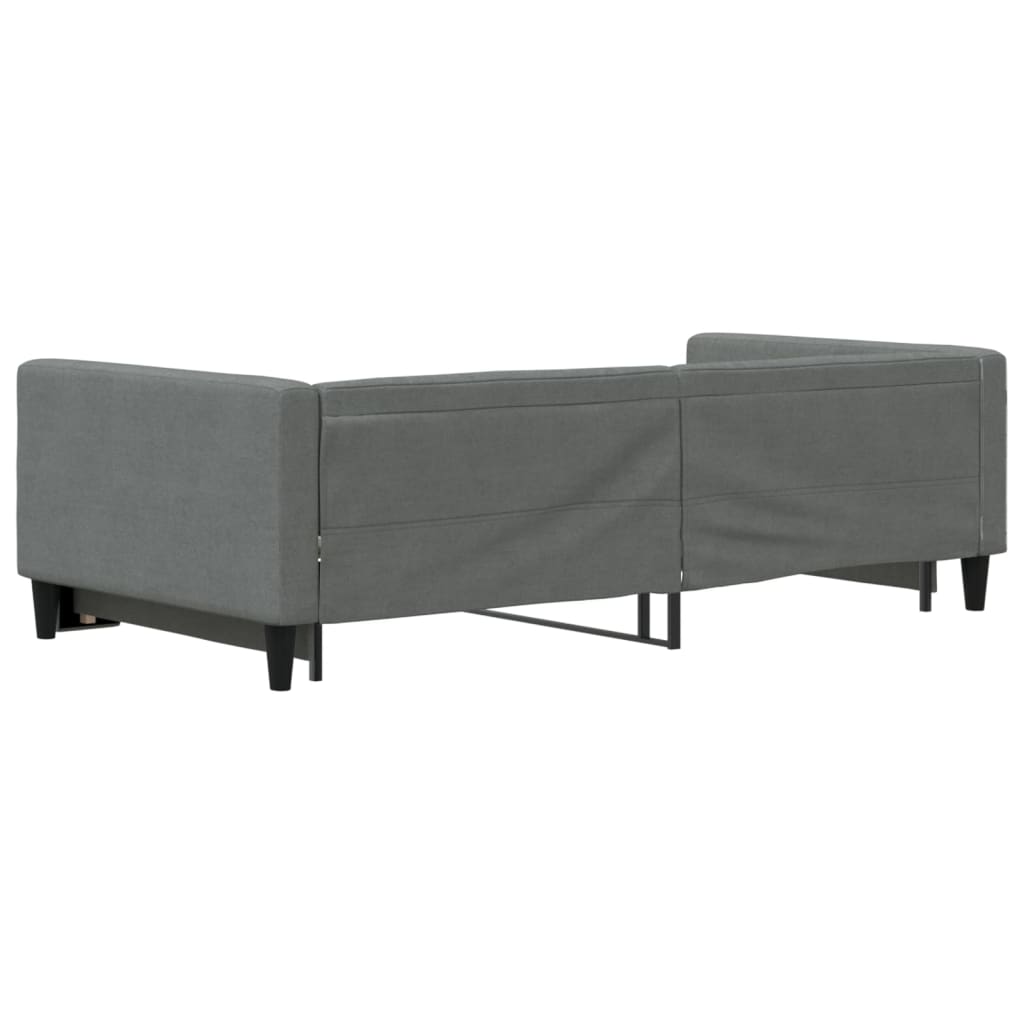 Divano Letto con Letto Estraibile Grigio Scuro 100x200 Tessuto 3196584