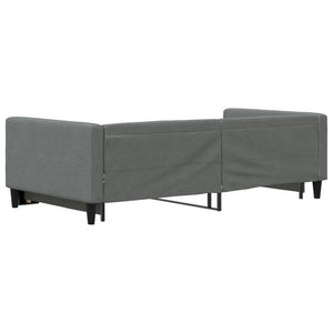 Divano Letto con Letto Estraibile Grigio Scuro 100x200 Tessuto 3196584