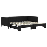 Divano Letto con Letto Estraibile-Sofa Letto-Daybed Nero 100x200 cm in Tessuto 961320