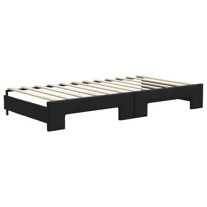 Divano Letto con Letto Estraibile-Sofa Letto-Daybed Nero 100x200 cm in Tessuto 961320