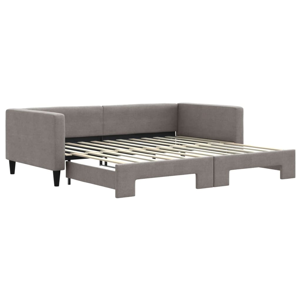Divano Letto con Letto Estraibile Tortora 100x200 cm in Tessuto
