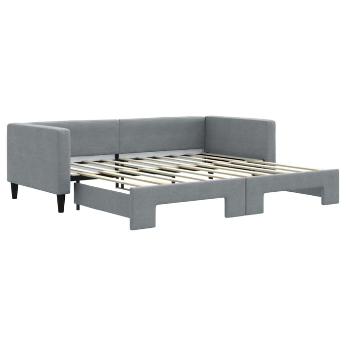 Divano Letto con Letto Estraibile-Sofa Letto-Daybed Grigio Chiaro 90x190 Tessuto 140550