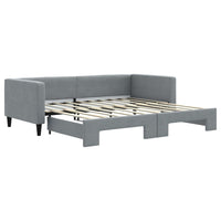 Divano Letto con Letto Estraibile Grigio Chiaro 90x190 Tessutocod mxl 130585