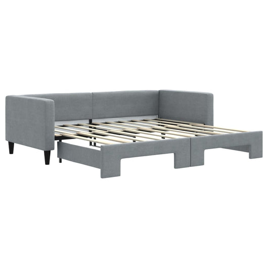 Divano Letto con Letto Estraibile Grigio Chiaro 90x190 Tessutocod mxl 130585