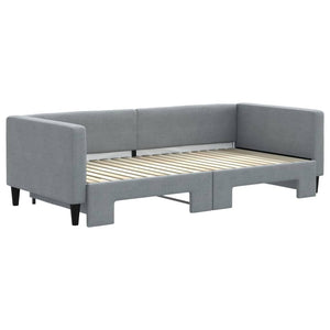 Divano Letto con Letto Estraibile-Sofa Letto-Daybed Grigio Chiaro 90x190 Tessuto 140550