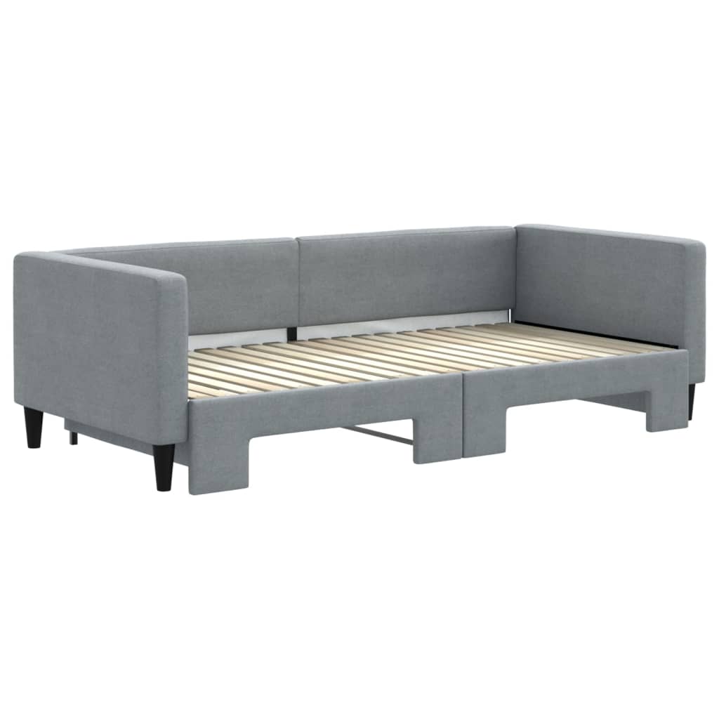 Divano Letto con Letto Estraibile Grigio Chiaro 90x190 Tessutocod mxl 130585
