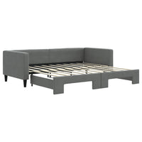 Divano Letto con Letto Estraibile Grigio Scuro 90x190cm Tessuto 3196589