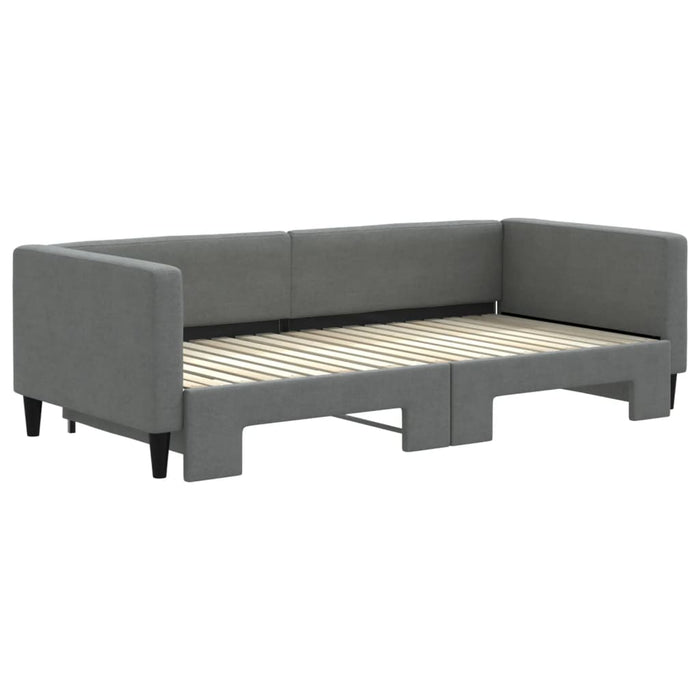 Divano Letto con Letto Estraibile Grigio Scuro 90x190cm Tessuto 3196589