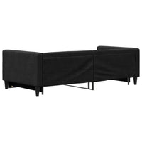 Divano Letto con Letto Estraibile Nero 90x190 cm in Tessuto 3196590
