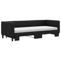 Divano Letto Estraibile con Materassi Nero 80x200 cm Tessutocod mxl 82701