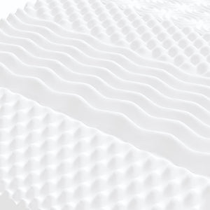 Divano Letto Estraibile con Materassi Crema 100x200 cm Tessuto