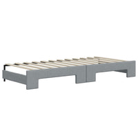 Divano Letto Estraibile Cassetti-Sofa Letto-Daybed Grigio Chiaro 80x200cm Tessuto 161060