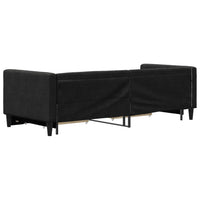 Divano Letto Estraibile con Cassetti Nero 80x200 cm in Tessuto 3196611