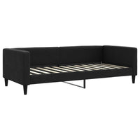 Divano Letto Estraibile con Cassetti Nero 90x200 cm in Tessuto 3196616