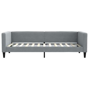 Divano Letto Estraibile Cassetti-Sofa Letto-Daybed Grigio Chiaro 100x200 Tessuto 155133