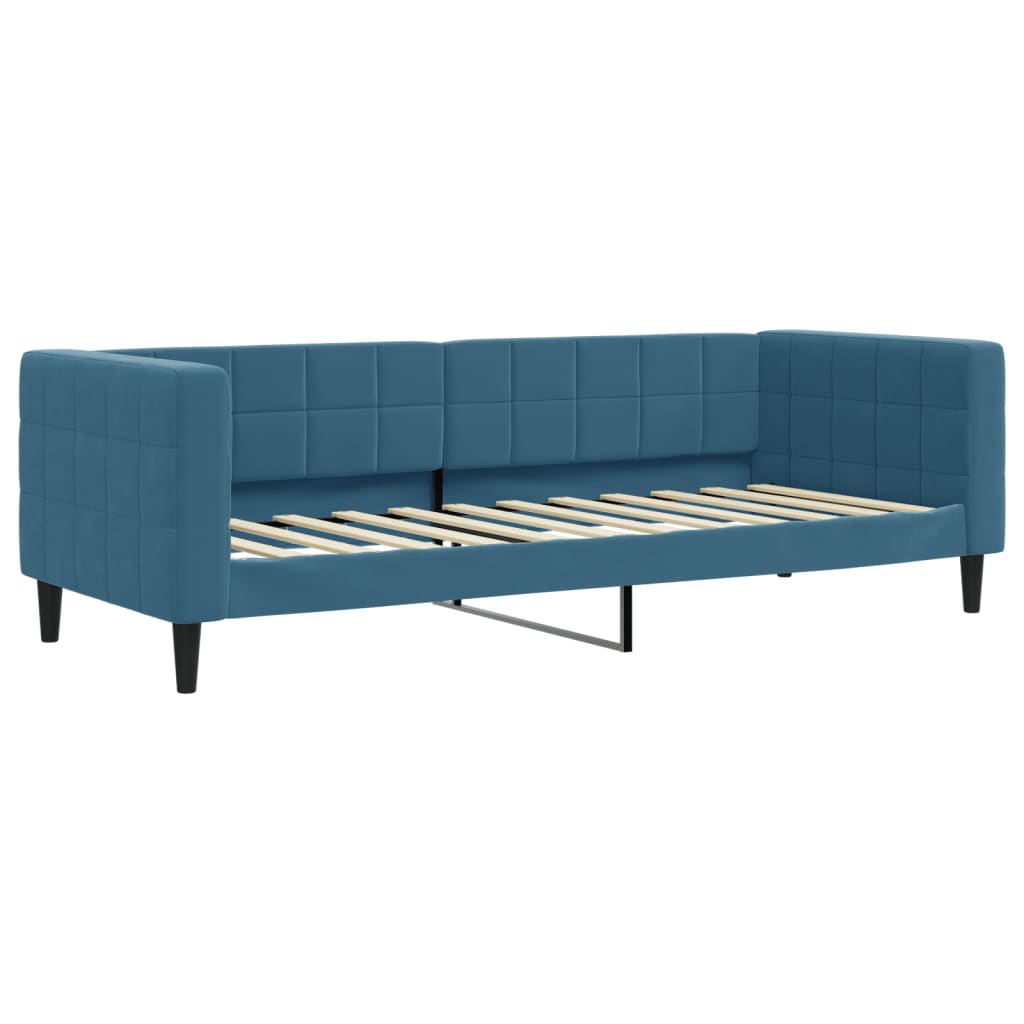 Divano Letto con Materasso Blu 80x200 cm in Velluto 3196659
