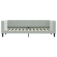 Divano Letto con Materasso Grigio Chiaro 80x200 cm in Velluto 3196660