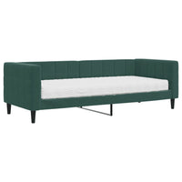Divano Letto con Materasso Verde Scuro 80x200 cm in Velluto 3196662