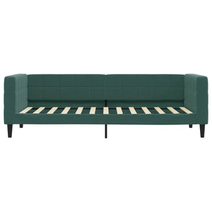 Divano Letto con Materasso Verde Scuro 80x200 cm in Velluto 3196662