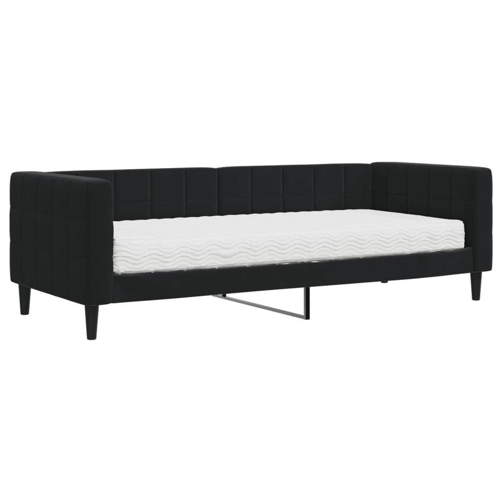 Divano Letto con Materasso Nero 80x200 cm in Vellutocod mxl 119794
