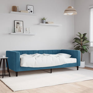 Divano Letto con Materasso-Sofa Letto-Daybed Blu 90x200 cm in Velluto 257433