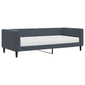 Divano Letto con Materasso-Sofa Letto-Daybed Grigio Scuro 90x200 cm in Velluto 480591
