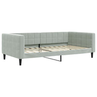 Divano Letto con Materasso Grigio Chiaro 100x200 cm in Velluto 3196674
