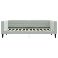 Divano Letto con Materasso Grigio Chiaro 100x200 cm in Velluto 3196674