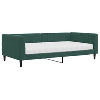 Divano Letto con Materasso Verde Scuro 100x200 cm in Velluto 3196676