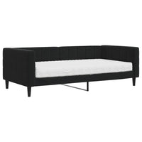Divano Letto con Materasso-Sofa Letto-Daybed Nero 90x190 cm in Velluto 111480