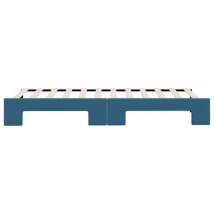 Divano Letto con Letto Estraibile Blu 80x200 cm in Velluto 3196683