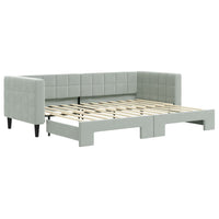 Divano Letto con Letto Estraibile-Sofa Letto-Daybed Grigio Chiaro 80x200 Velluto 492297