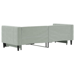 Divano Letto con Letto Estraibile-Sofa Letto-Daybed Grigio Chiaro 80x200 Velluto 492297