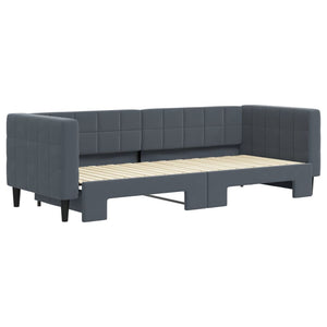 Divano Letto con Letto Estraibile Grigio Scuro 80x200cm Velluto 3196685