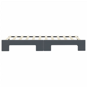 Divano Letto con Letto Estraibile Grigio Scuro 80x200cm Velluto 3196685