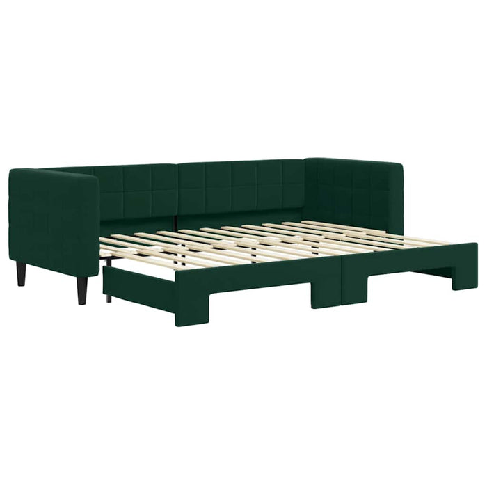 Divano Letto con Letto Estraibile-Sofa Letto-Daybed Verde Scuro 80x200cm Velluto 537950