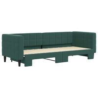 Divano Letto con Letto Estraibile Verde Scuro 80x200cm Velluto 3196686